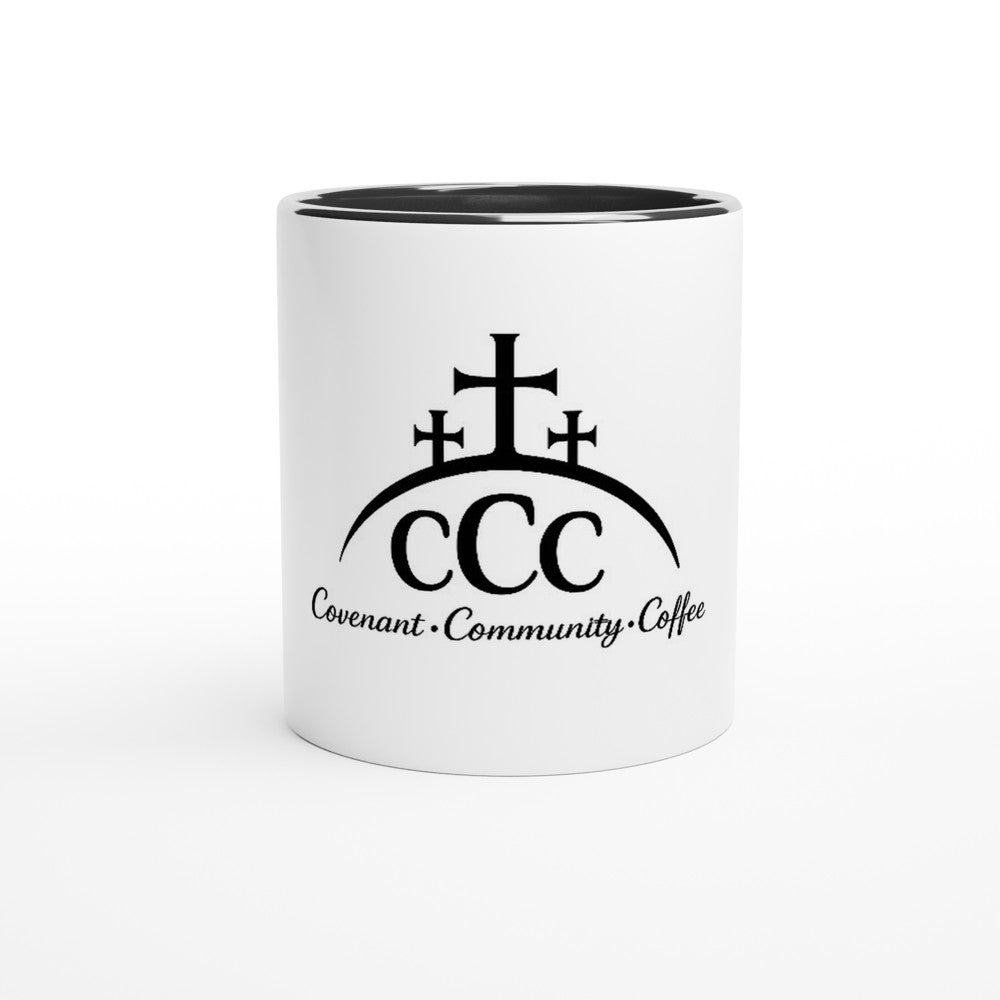 White 11oz Ceramic Mug with Color Inside