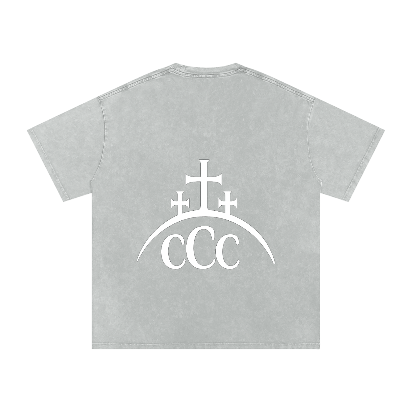 CCC Unisex Snow Washed Oversized Cotton T-Shirt