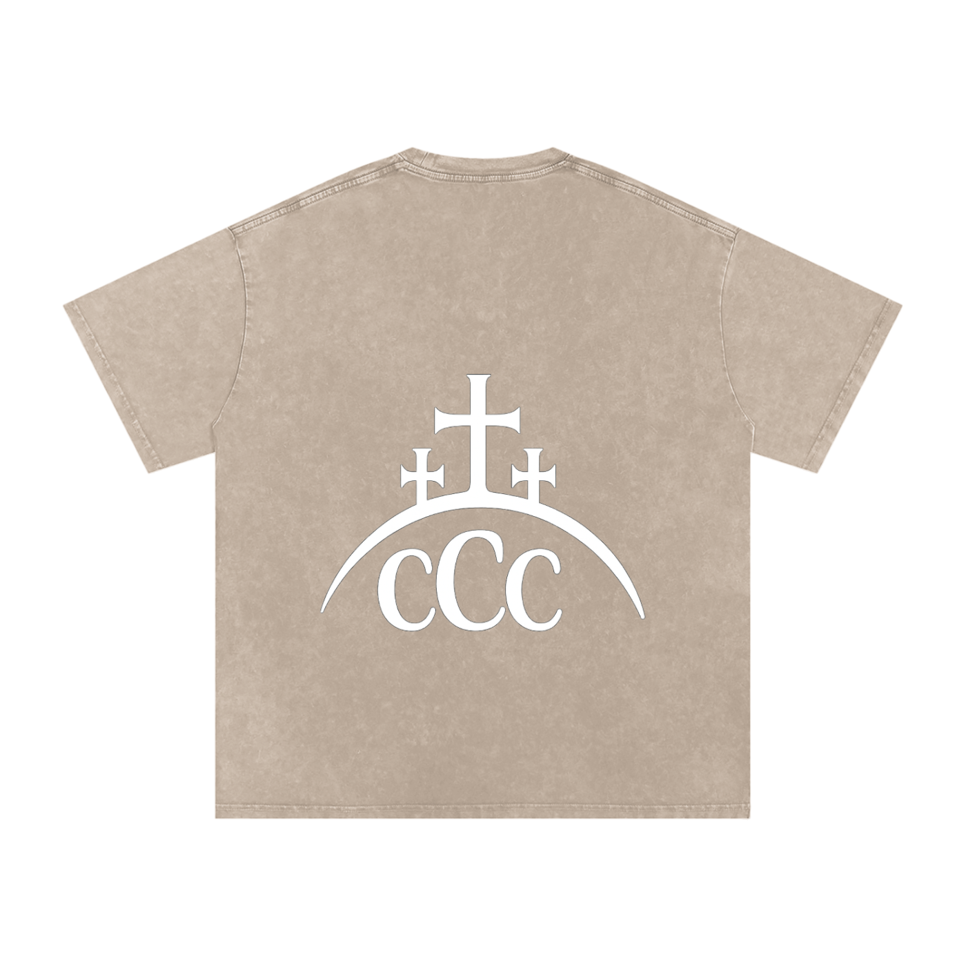 CCC Unisex Snow Washed Oversized Cotton T-Shirt