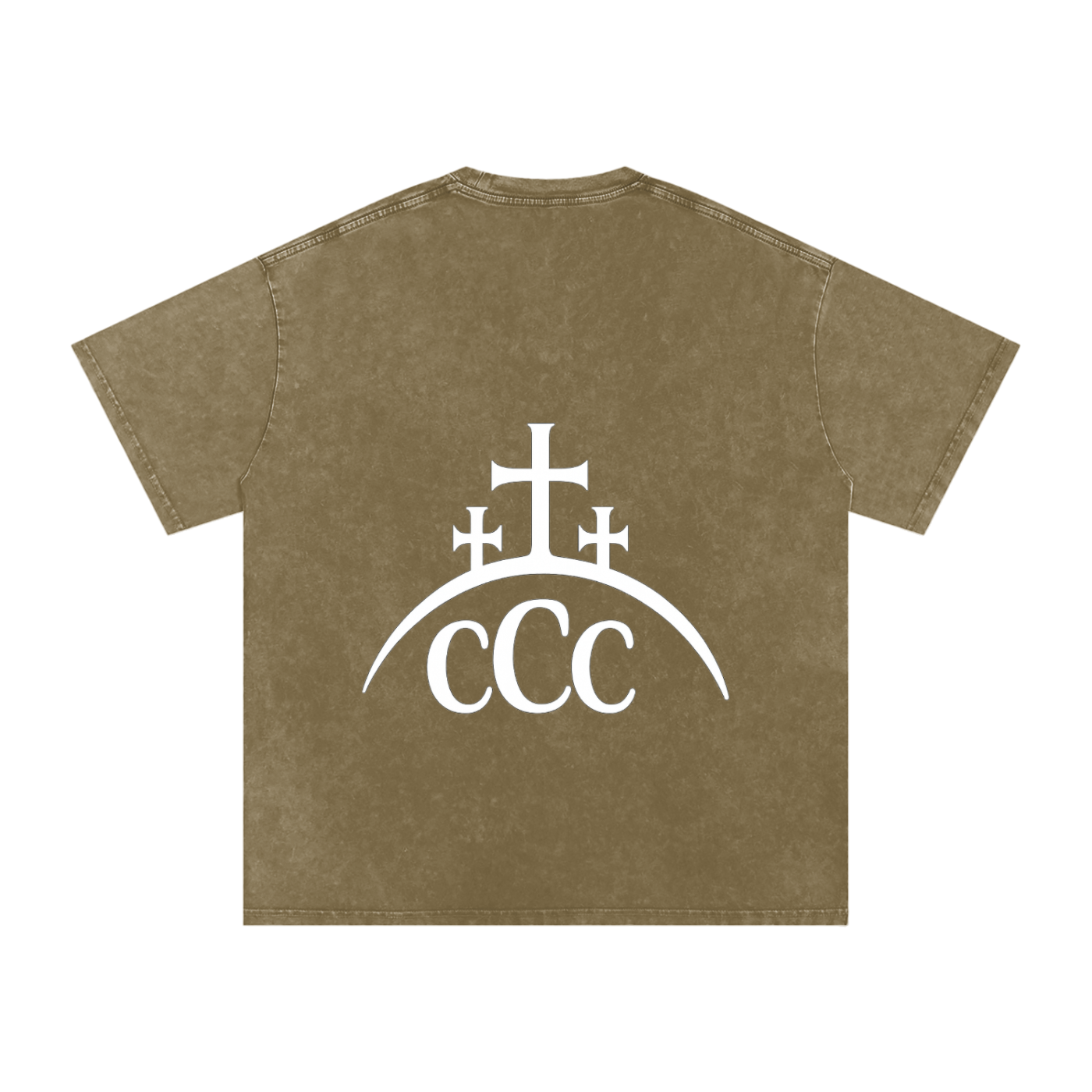 CCC Unisex Snow Washed Oversized Cotton T-Shirt