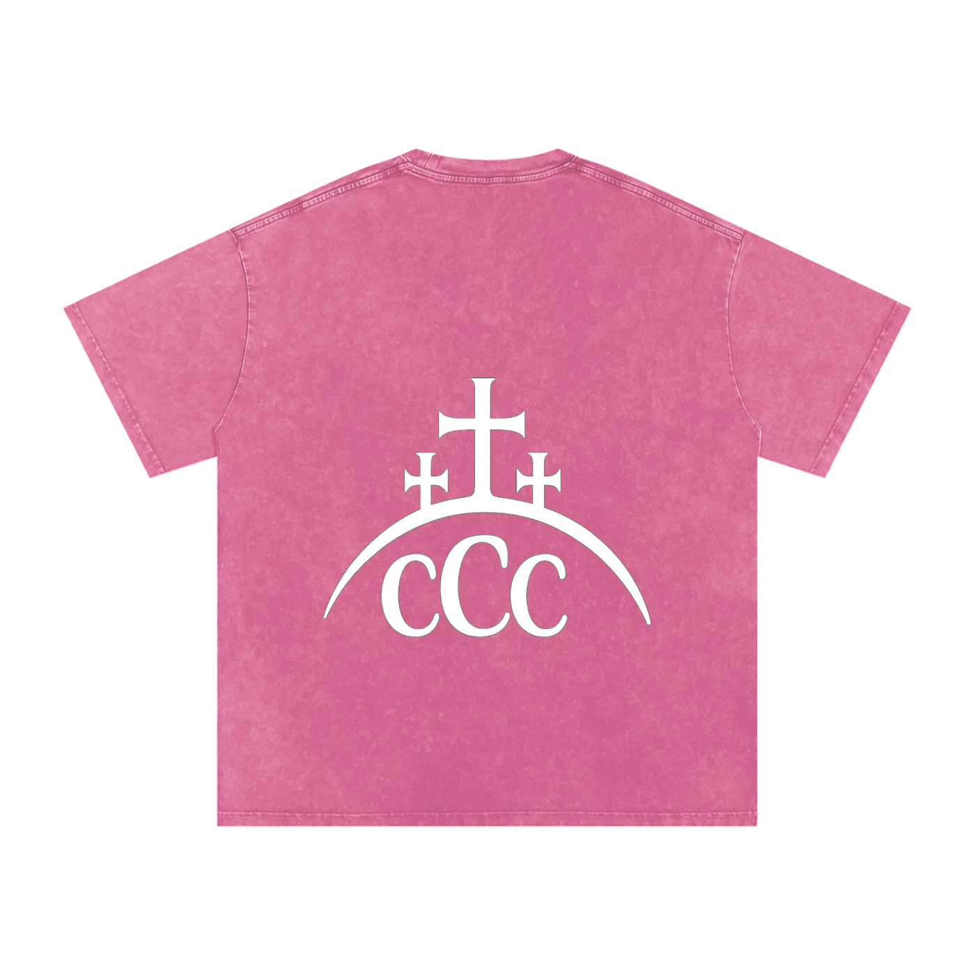 CCC Unisex Snow Washed Oversized Cotton T-Shirt