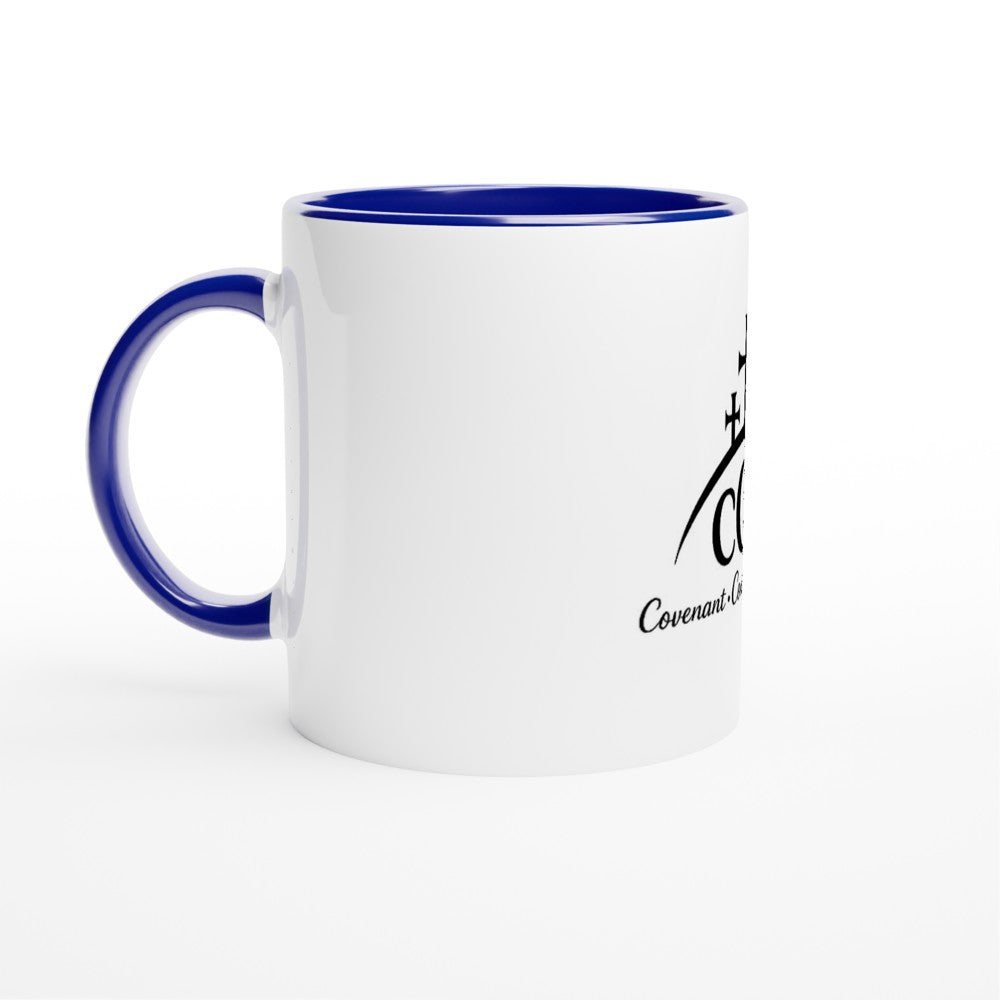 White 11oz Ceramic Mug with Color Inside