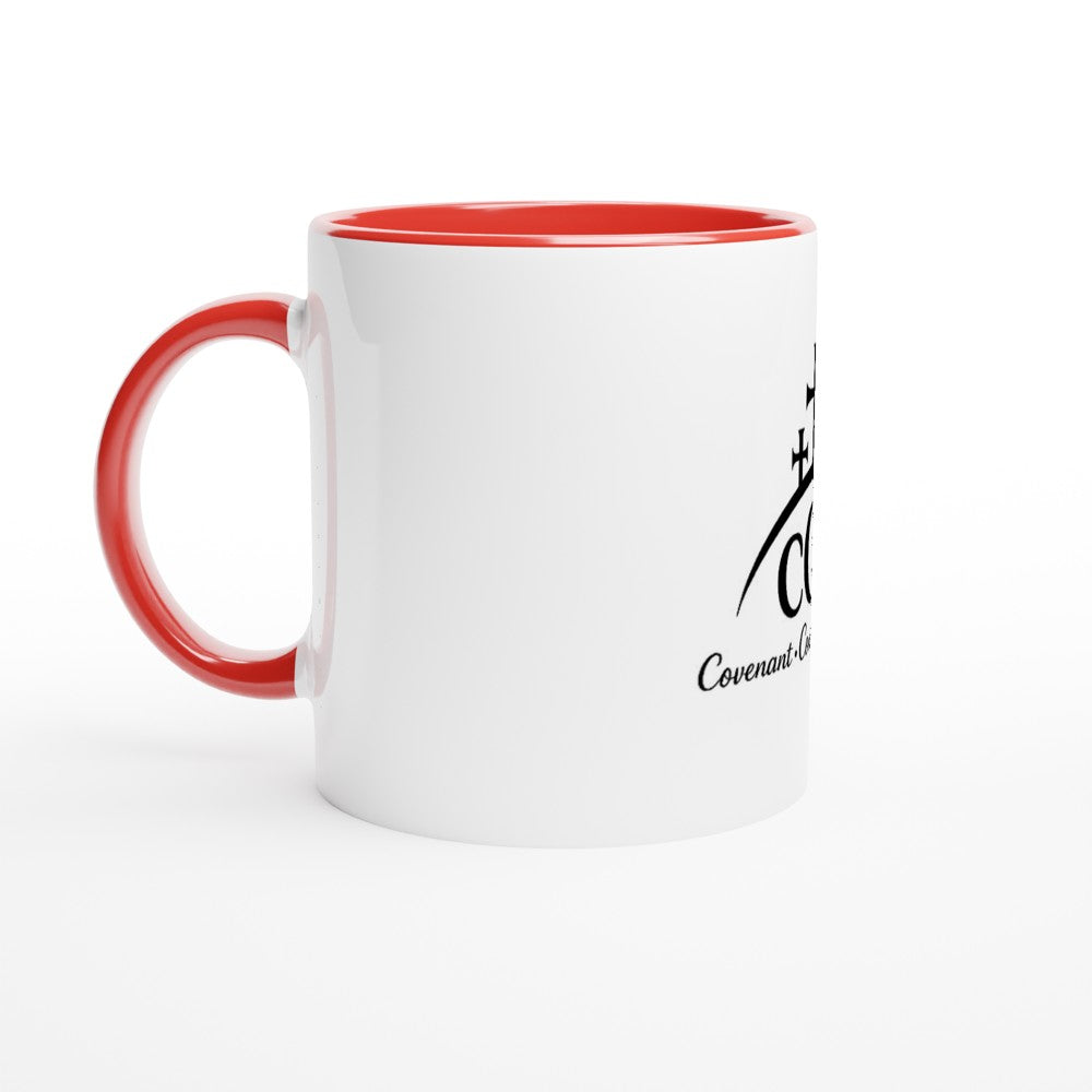 White 11oz Ceramic Mug with Color Inside