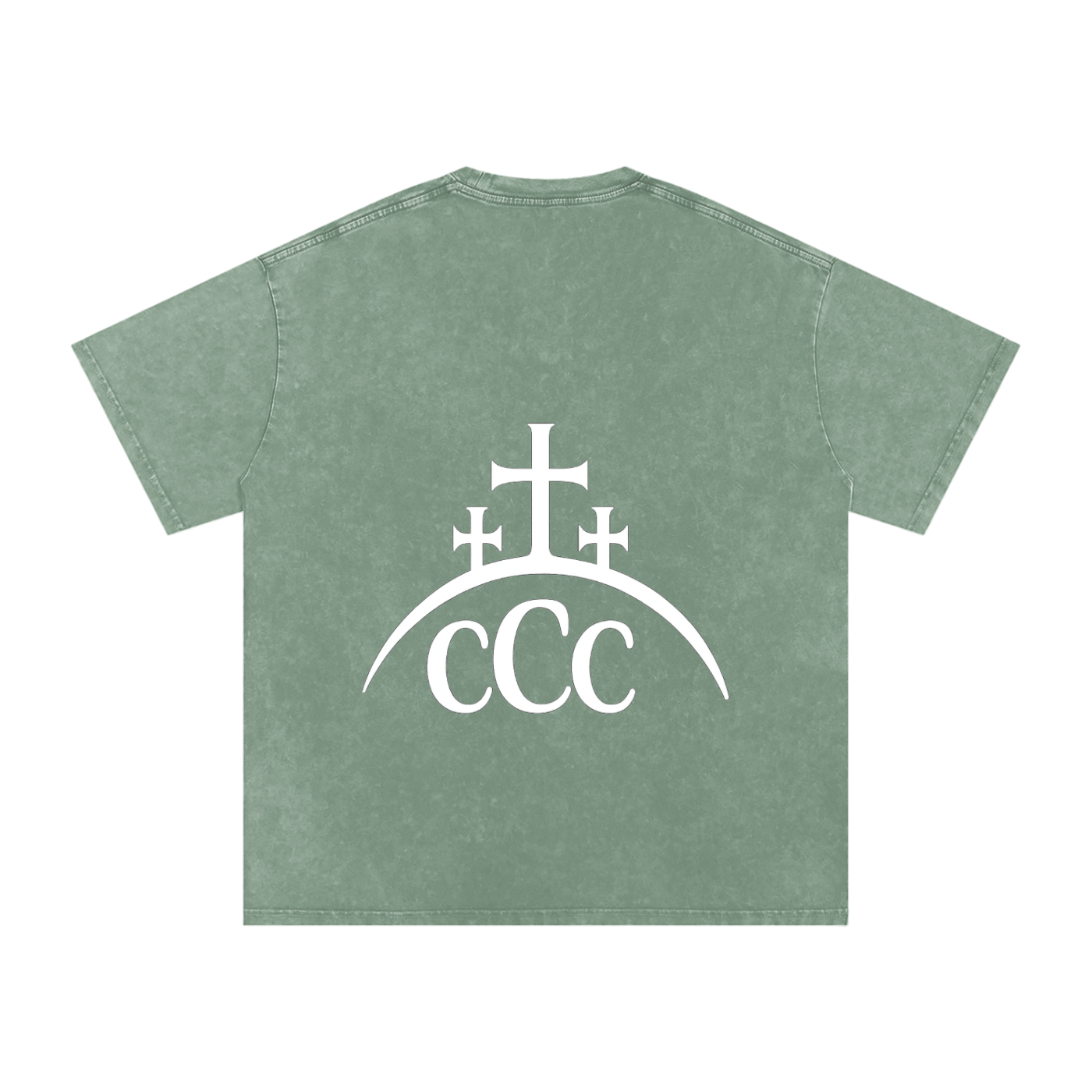 CCC Unisex Snow Washed Oversized Cotton T-Shirt