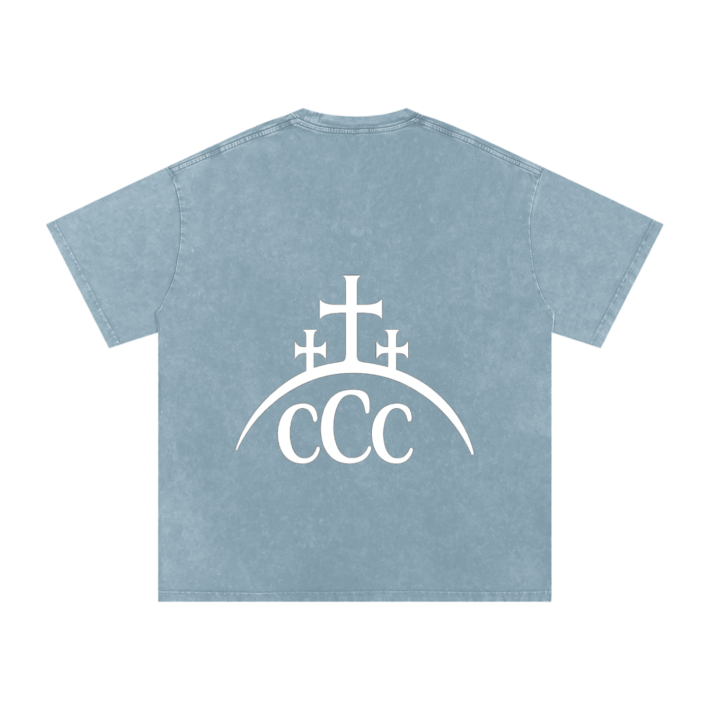 CCC Unisex Snow Washed Oversized Cotton T-Shirt